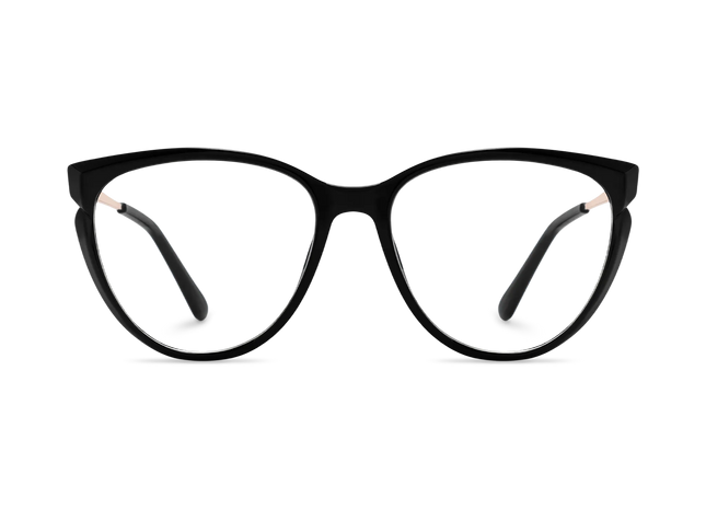 Eydoloofy Hallie Black Women's Cat Eye Glasses 2