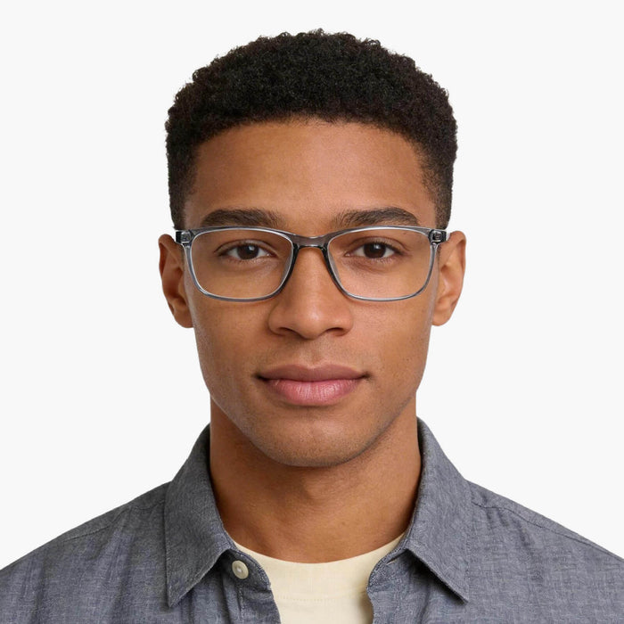 The Eydology Emory showcases clean rectangular grey frames that elevate any casual or formal outfit.