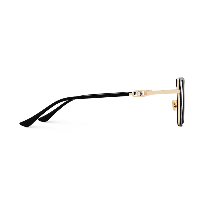 Hailey Gold/Black Cat Eye Glasses-Side View 4