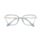 Hailey Gold/Blue Cat Eye Glasses-Front View 1
