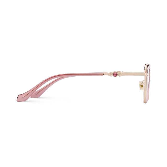 Hailey Gold/Rose Pink Cat Eye Glasses-Side View 4