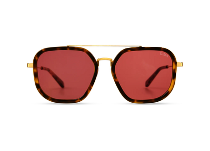 Halle Gold/Dark Tortoise + Deep Rose Lens 1