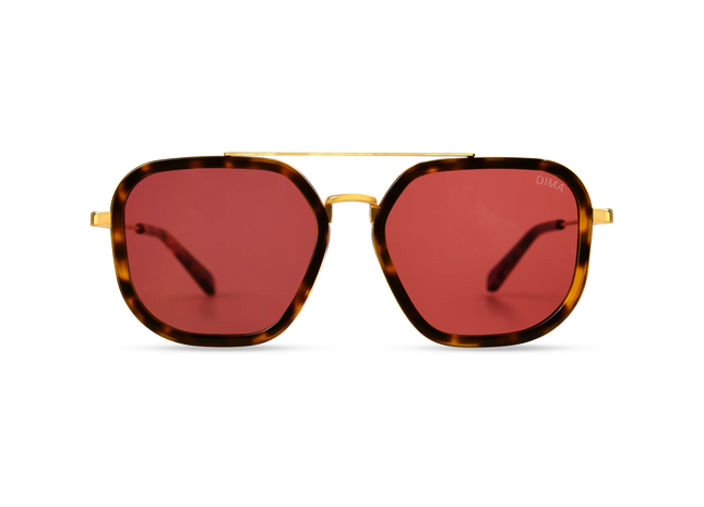 Halle Gold/Dark Tortoise + Deep Rose Lens 1