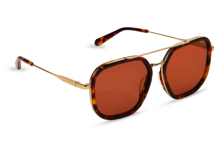 Halle Gold/Dark Tortoise + Deep Rose Lens 2