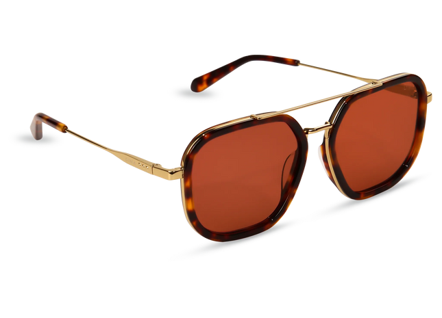 Halle Gold/Dark Tortoise + Deep Rose Lens 2
