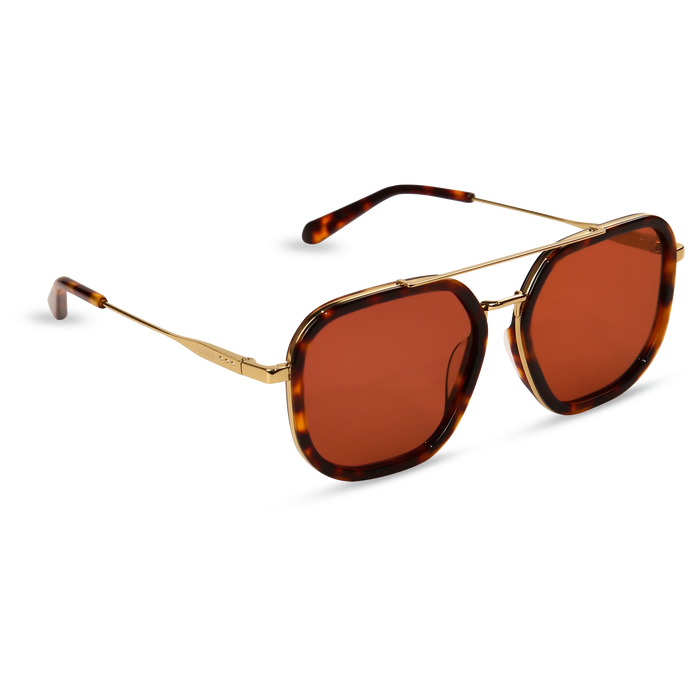 Halle Gold/Dark Tortoise + Deep Rose Lens 2