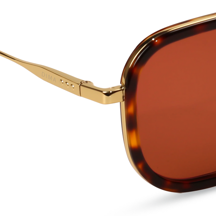Halle Gold/Dark Tortoise + Deep Rose Lens 4