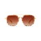 Halle gold beige tortoise frame rosewood gradient lens 1
