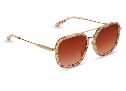 Halle gold beige tortoise frame rosewood gradient lens 2