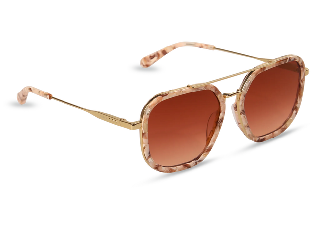Halle gold beige tortoise frame rosewood gradient lens 2