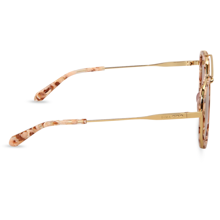 Halle gold beige tortoise frame rosewood gradient lens 3