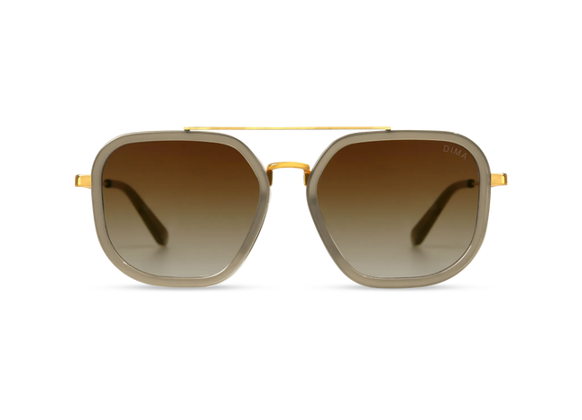 Halle gold brown frame brown gradient lens 1