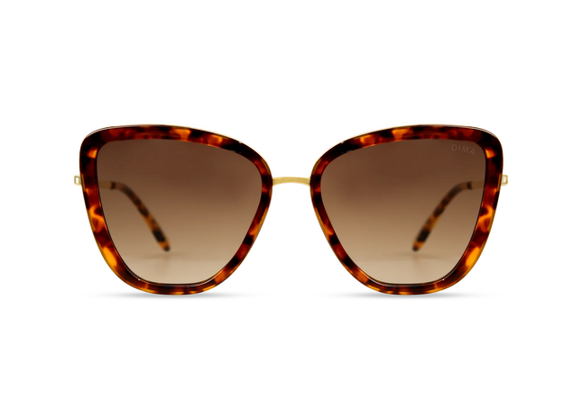 Isla gold dark tortoise frame brown gradient lens 1