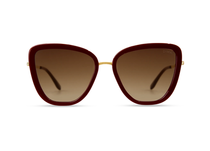 Isla gold maroon frame brown gradient lens 1