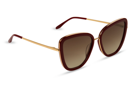 Isla gold maroon frame brown gradient lens 2
