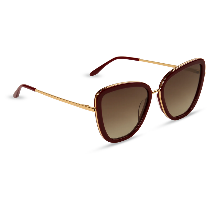 Isla gold maroon frame brown gradient lens 2
