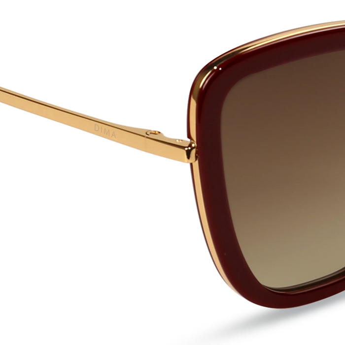 Isla gold maroon frame brown gradient lens 4