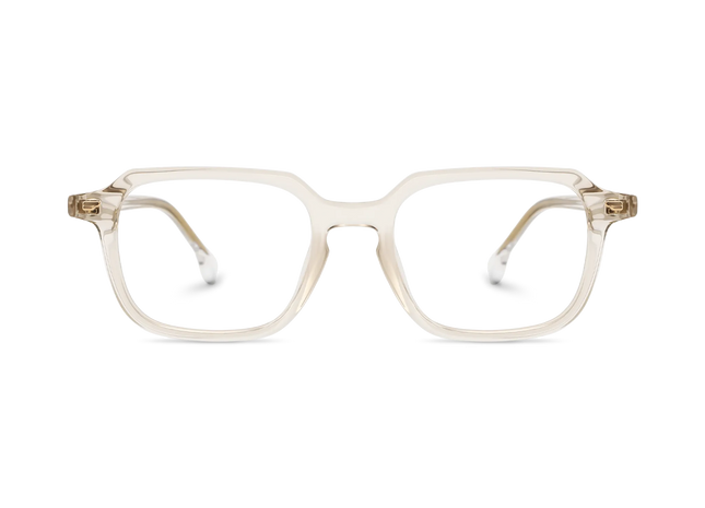 Jake Light Champagne Men's Rectangle Glasses 2