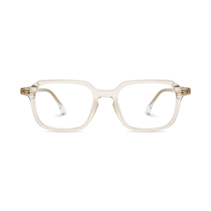 Jake Light Champagne Men's Rectangle Glasses 2