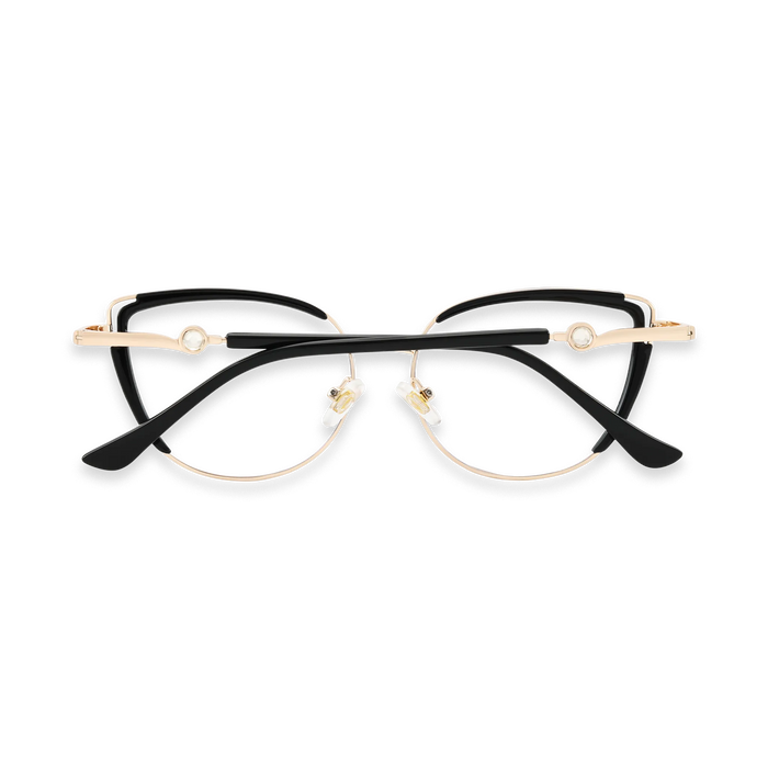Lillian Gold/Black Cat Eye Glasses-Back View 5