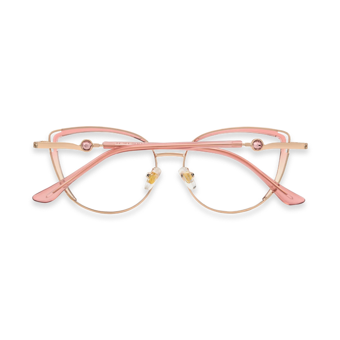 Lillian Gold/Pink Cat Eye Glasses-Back View 5