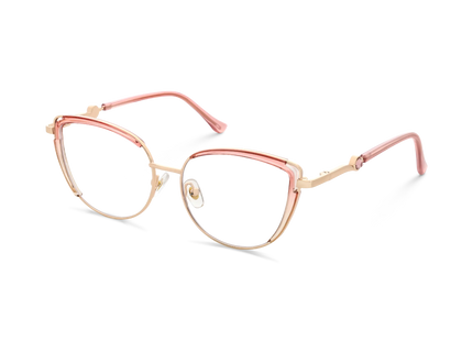 Lillian Gold/Pink Cat Eye Glasses-Side Angle View 3