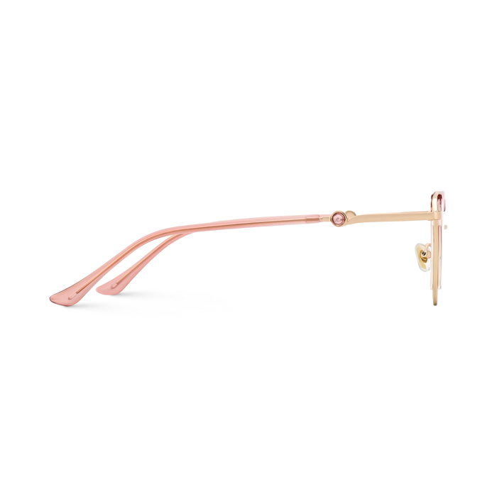 Lillian Gold/Pink Cat Eye Glasses-Side View 4