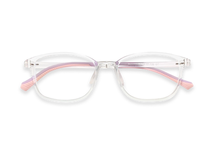 Maira Transparent Purple Square Kids Glasses 1