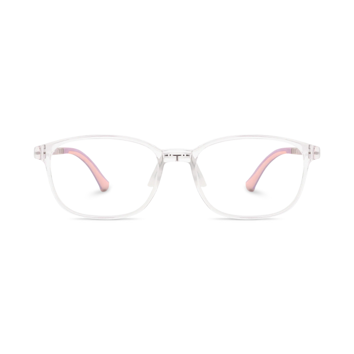 Maira Transparent Purple Square Kids Glasses 2