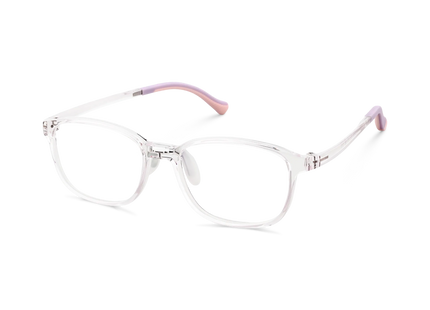 Maira Transparent Purple Square Kids Glasses 3