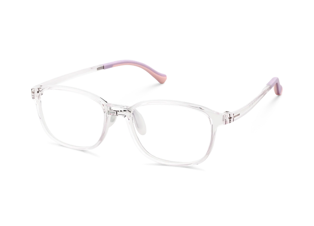 Maira Transparent Purple Square Kids Glasses 3