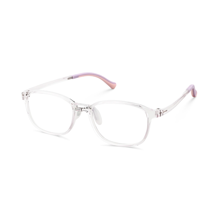 Maira Transparent Purple Square Kids Glasses 3