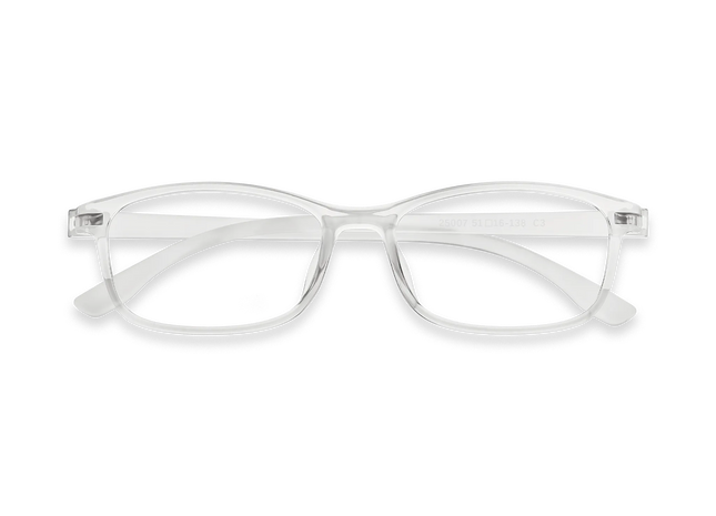 Milo Front view of clear full-rim eyeglasses 01