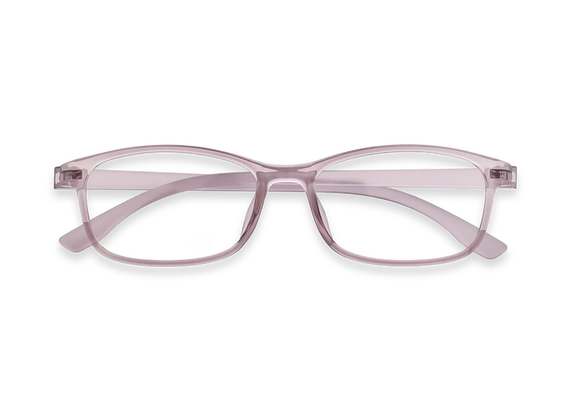 Milo Front view of light pink full-rim eyeglasses 01