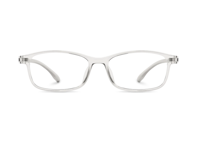Milo Open white full-rim eyeglasses, front view 02