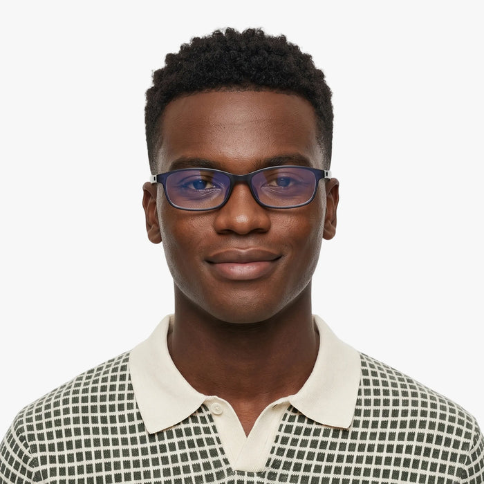 Milo angled view of dark blue full-rim  glasses 4