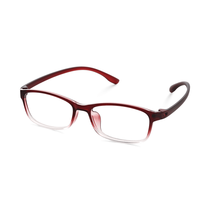 Milo angled view of red gradient full-rim eyeglasses 5