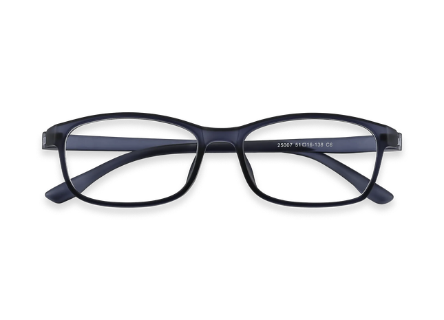 Milo front view of dark blue full-rim  glasses 01