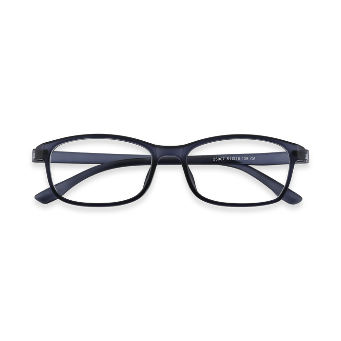 Milo front view of dark blue full-rim  glasses 01
