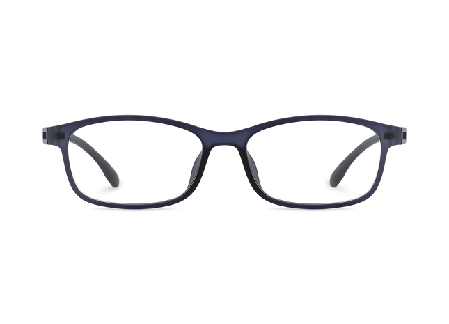 Milo front view of open dark blue full-rim glasses 02