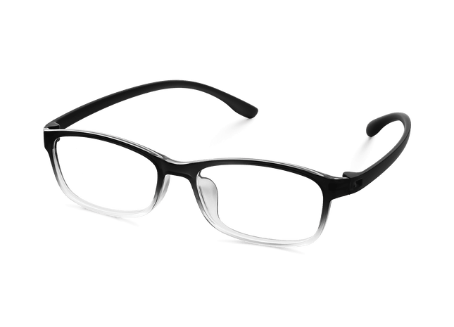 Milo side view of black gradient full-rim eyeglasses 5