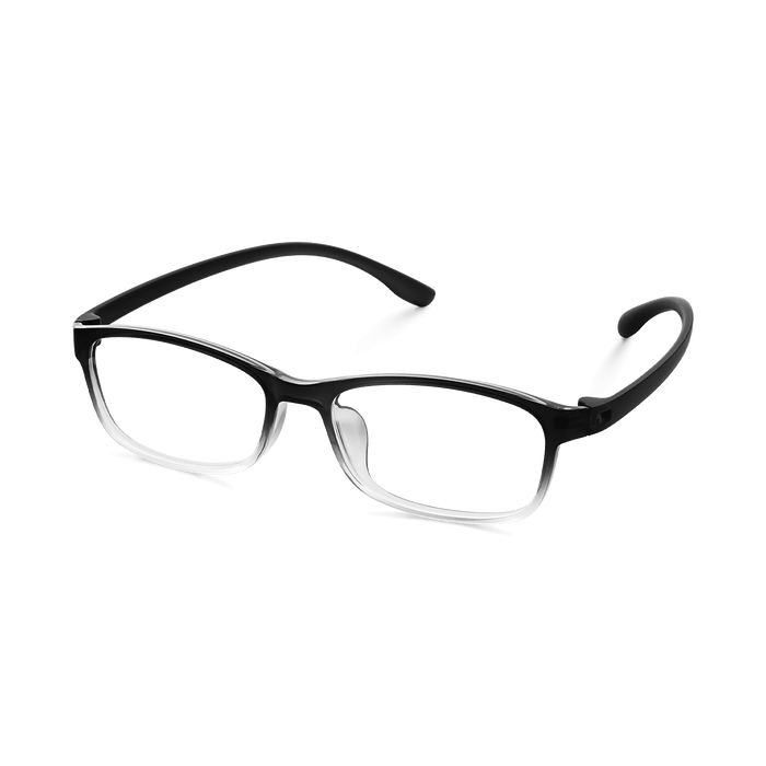 Milo side view of black gradient full-rim eyeglasses 5