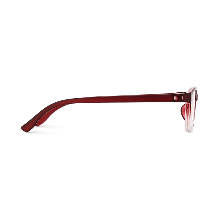 Milo side view of red gradient full-rim eyeglasses 6