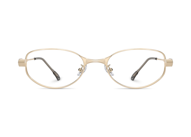 Nadia Gold Oval Eyeglasses 1