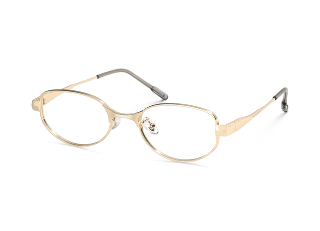 Nadia Gold Oval Eyeglasses 2