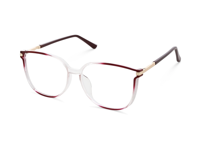 Naomi Burgundy Gradient Women's Cat Eye Glasses 3