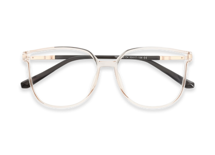 Naomi Crystal Champagne Women's Cat Eye Glasses 1