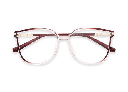 Naomi Crystal Red Gradient Women's Cat Eye Glasses 1