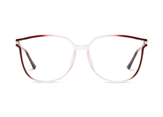 Naomi Crystal Red Gradient Women's Cat Eye Glasses 2