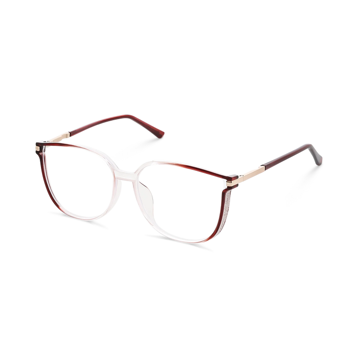 Naomi Crystal Red Gradient Women's Cat Eye Glasses 3